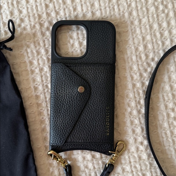 Bandolier Black Crossbody Phone Case - Picture 2 of 3